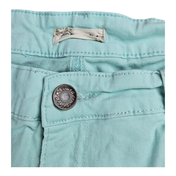 USED Southern Stitch light teal bell bottom jeans - Picture 4 of 11